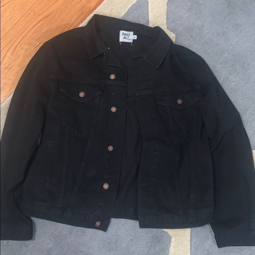 Princess Polly black denim jacket
